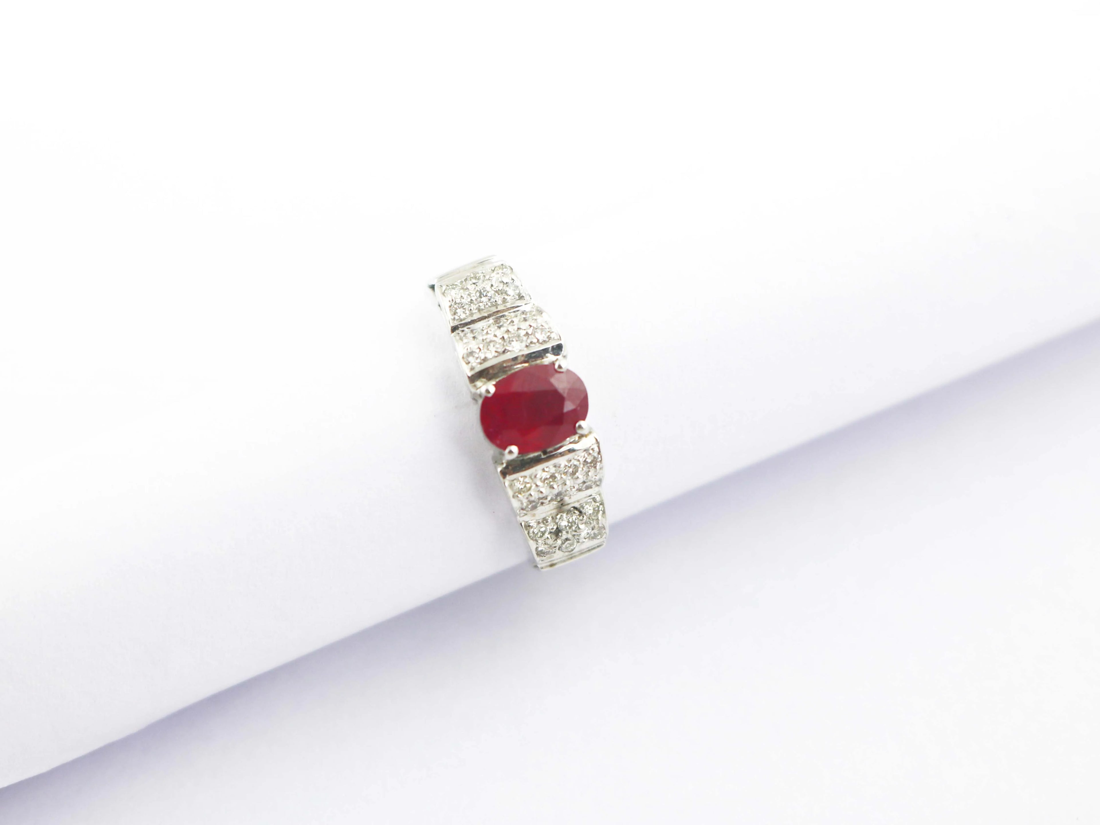 Oval Ruby Quartz Ring 925 Sterling Silver, Handmade Engagement Wedding Women Ring