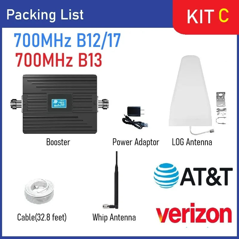 Cell Phone Signal Booster Verizon AT&T T Mobile US Cellular on Band 12 13 17 Boost 5G 4G& LTE Signal Smart LCD FCC Approved