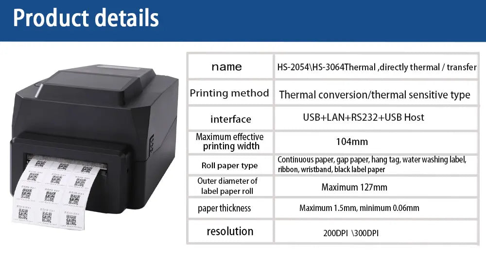New Heat Transfer Printer Clothes Label Desktop Label for Washing Printing 2054TA