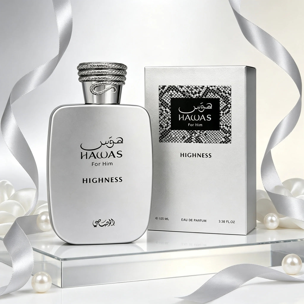 Rasasi Hawas Highness Eau de Parfum Spray for Men – Royal Oriental Woody & Spicy Amber Scent, Long-Lasting Premium Arabian Fragrance, Perfect Gift, 3.4 fl oz / 100 ml