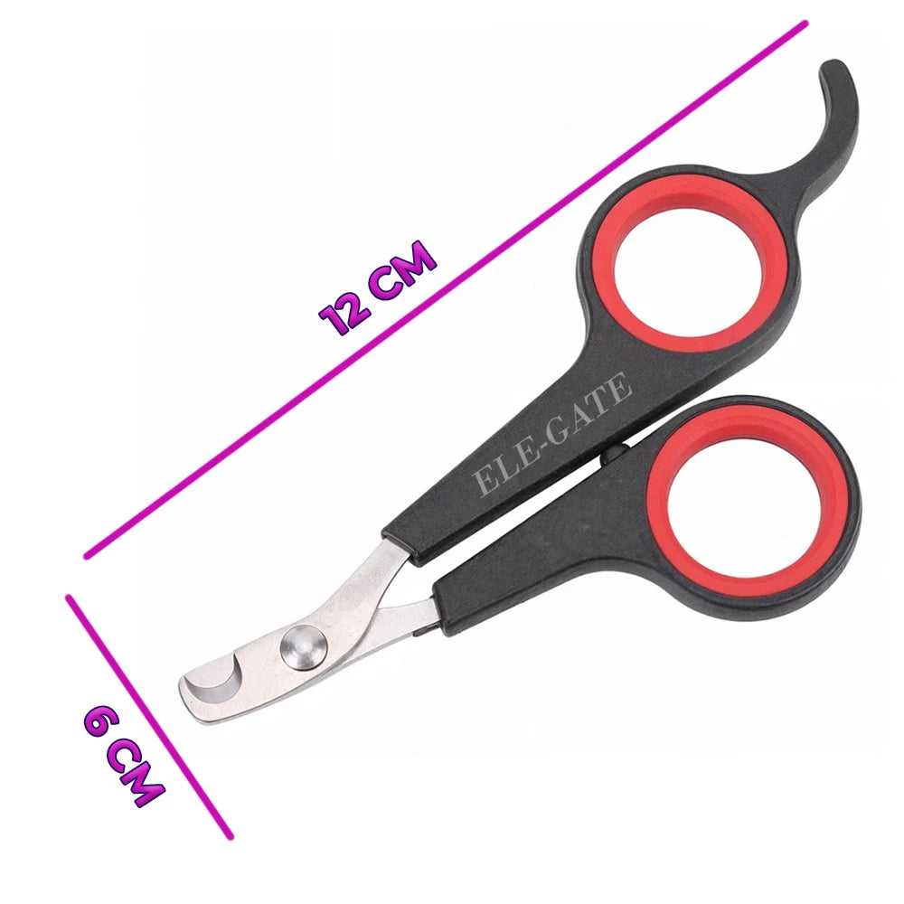 ELE-GATE Convenient Stainless Steel Pet Nail Clippers Customized ABS Scissors Trimmer for Cat Nail Grooming Grooming Kit