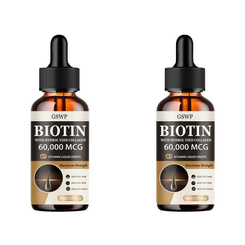 GSWP Biotin & Collagen Essential Oil - Repair Dry Hair, Deep Moisturizing, Revitalizes Hair's Beauty.60/120ml