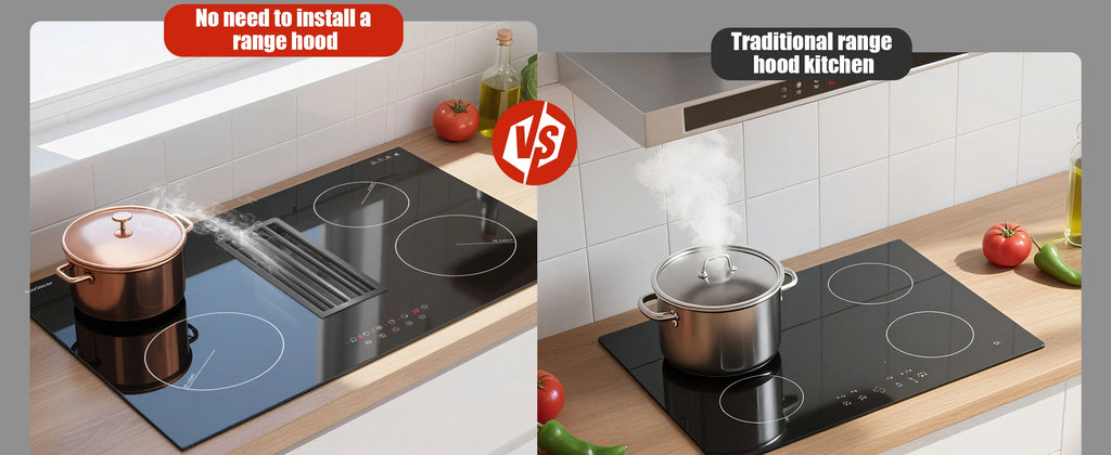 Karinear 2 Burners Electric Cooktop, 120v Plug in Ceramic Cooktop, 12 Inch Countertop & Built-in Electric Stove Top with Child Safety Lock, Timer, Over-Temperature Protection, Sensor Touch Control
