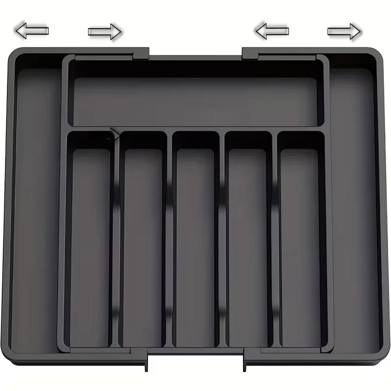 1Pcs Upgradation Adjustable Flatware Tableware Organizer – Plastic Multifunctional Drawer Organizer for Kitchen Counter Utensils