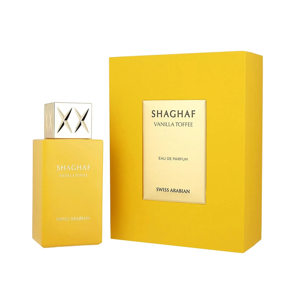Swiss Arabian Shaghaf Vanilla Toffee - Arabian Perfume for Men and Women - Unisex Eau de Parfum - Dubai Long Lasting Perfume - Travel Size - 2.5 oz