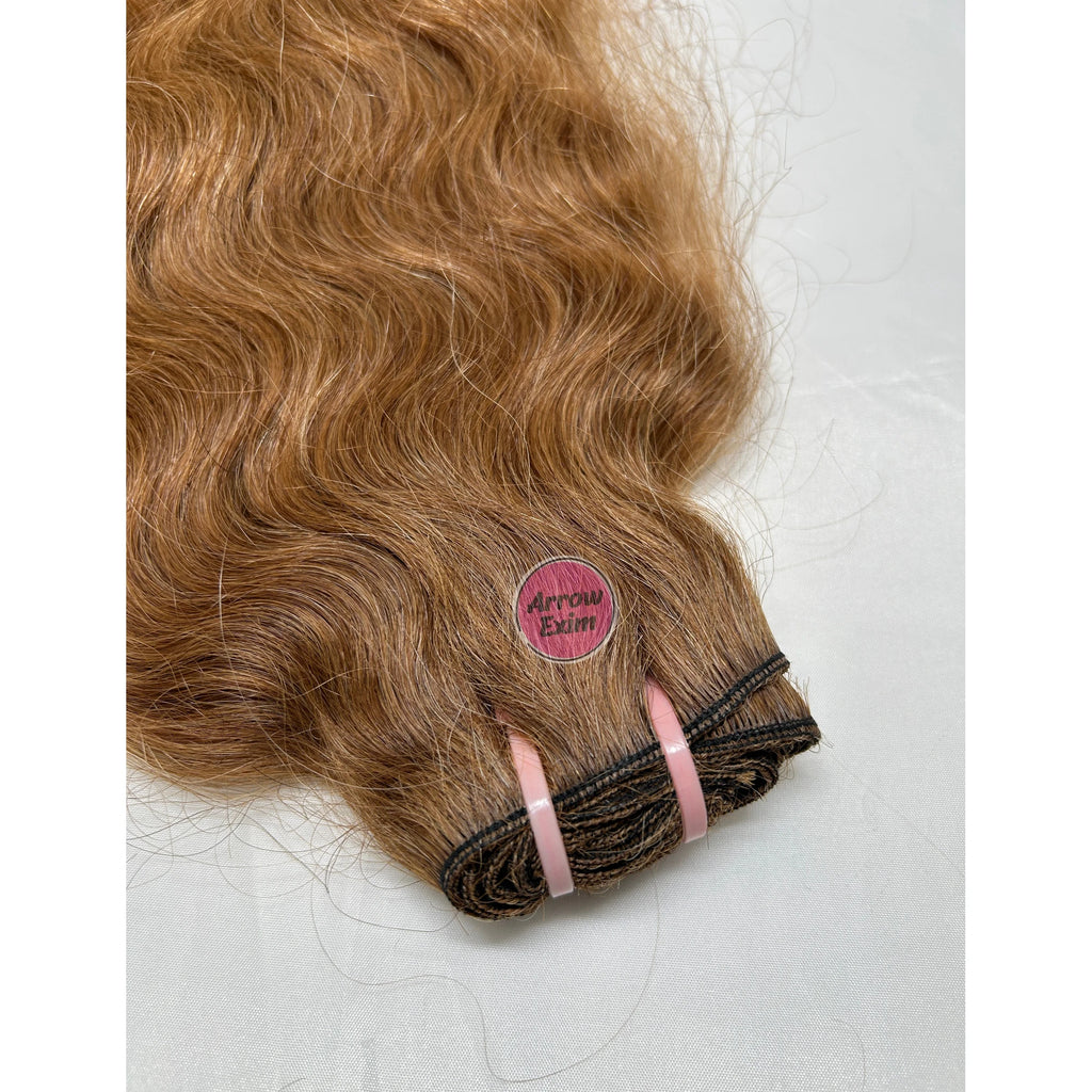 Arrow Exim Bleached Honey Blonde Remy Hair Weave 100g Double Weft Bundles Raw Indian Human Hair Single Drawn Ends