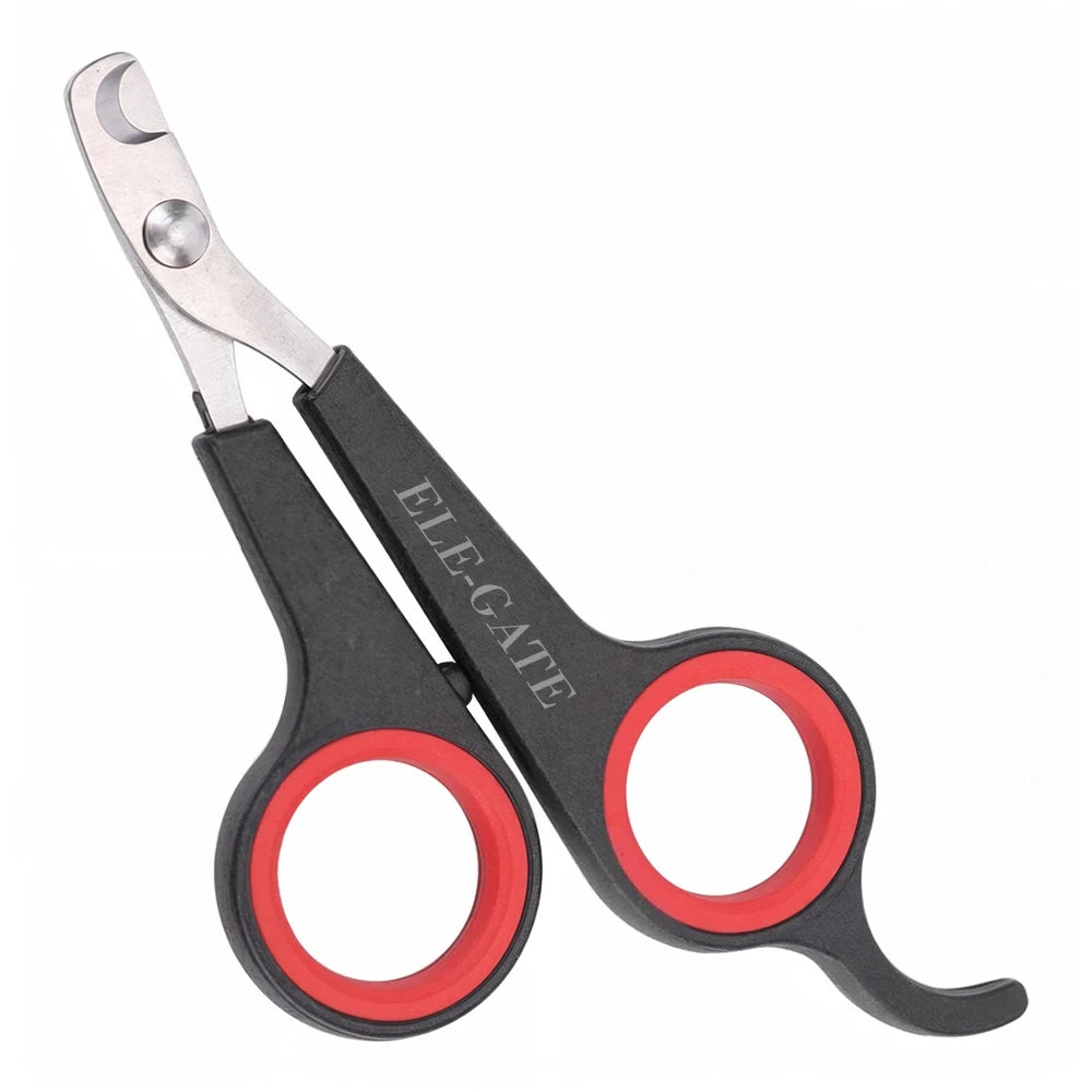 ELE-GATE Convenient Stainless Steel Pet Nail Clippers Customized ABS Scissors Trimmer for Cat Nail Grooming Grooming Kit