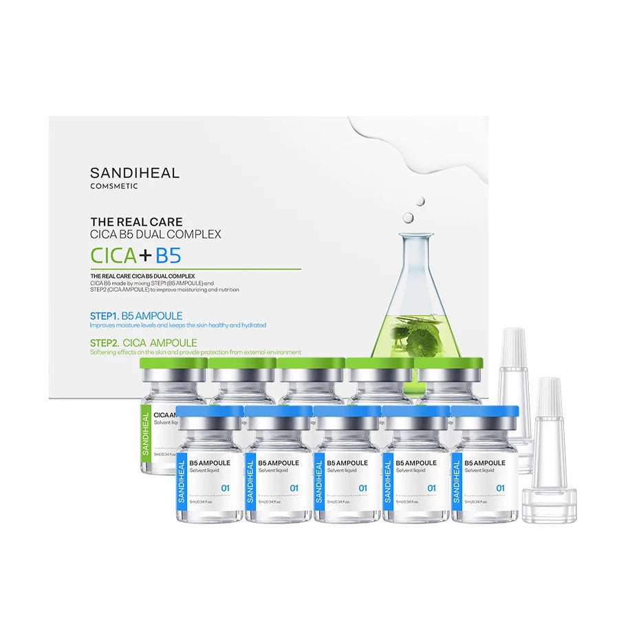 SANENDI Blue Copper Peptide Hyaluronic Acid Serum CICA B5 Face Care HA Korean Skin Care Solution 10Vials Beauty Salon Products