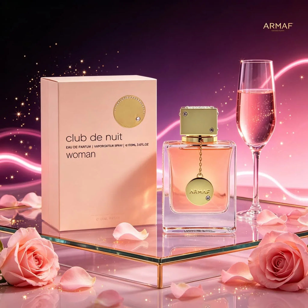Armaf Club De Nuit Woman Eau De Parfum (3.6 oz / 105 ml) — a Rich, Floral-Fruity-Oriental Fragrance Exuding a Mature, Alluring, and Atmospheric Vibe; the Perfect Scent for an Urban Woman's Evening Date.