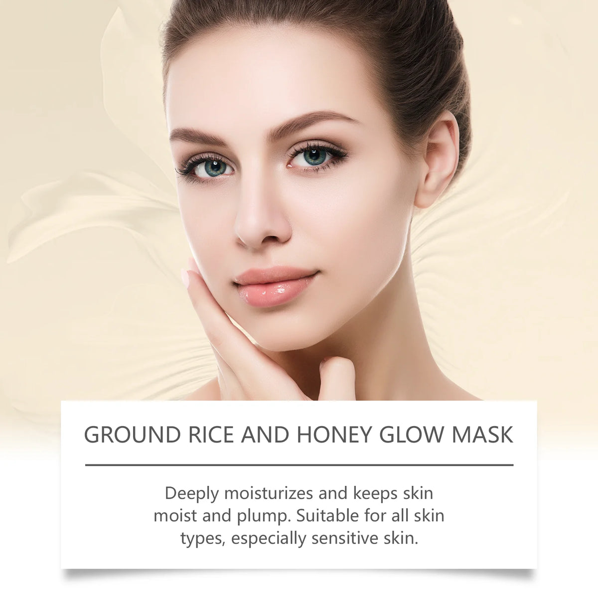 Hoygi 150g Rice Honey Brightening Mask Moisturizing Hydrating Nourishing Face Mask For Radiant Skin Daily Use Non Irritating