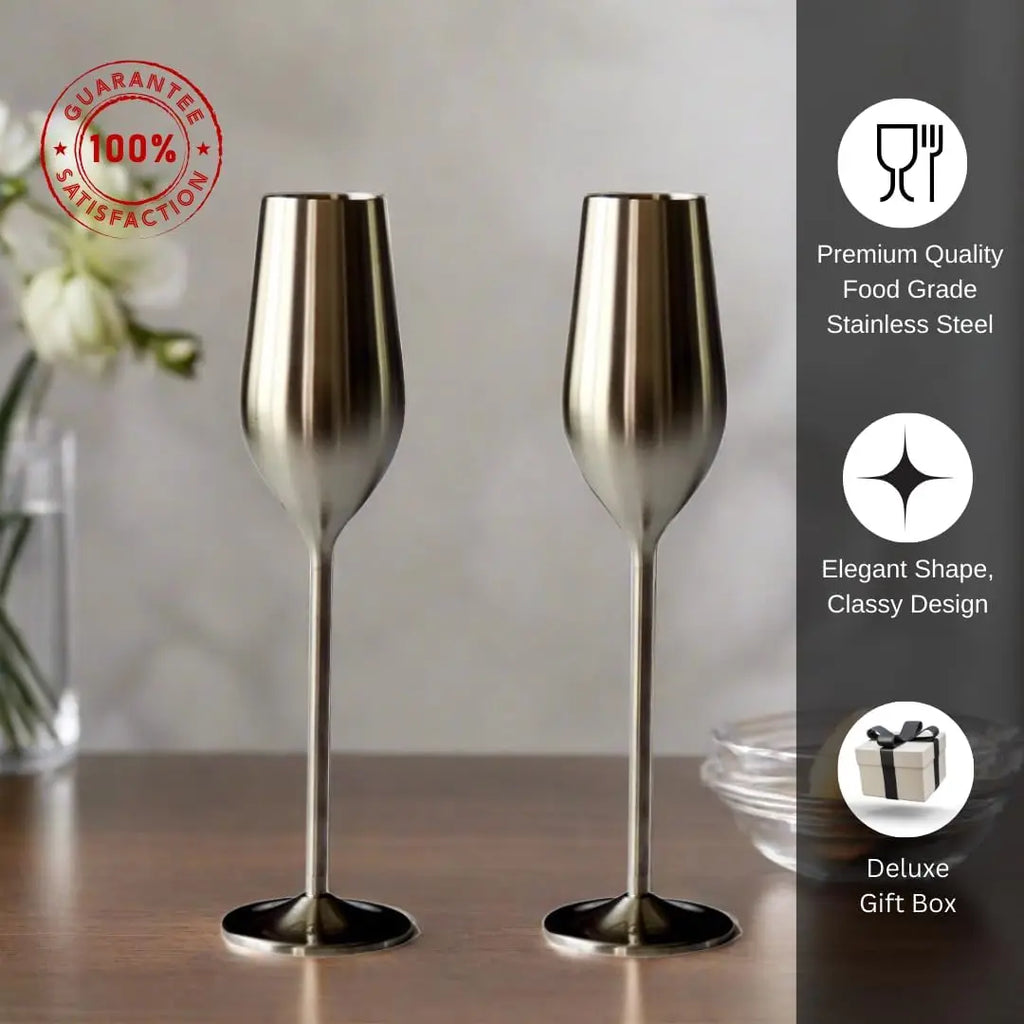 High Quality Custom Sale Prices Stainless Steel for Flutes Goblets 250-300ml Durable Giveaways