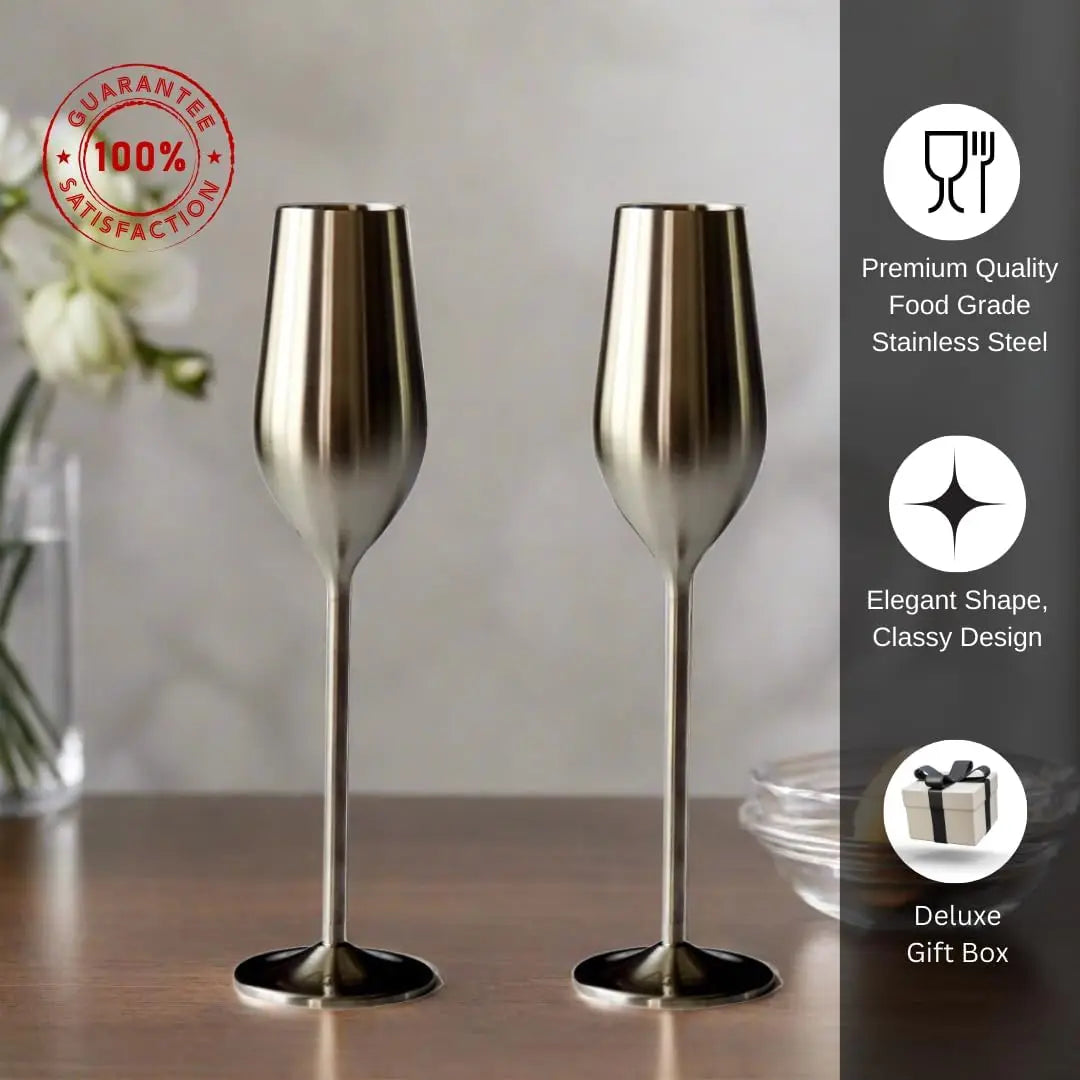 High Quality Custom Sale Prices Stainless Steel for Flutes Goblets 250-300ml Durable Giveaways