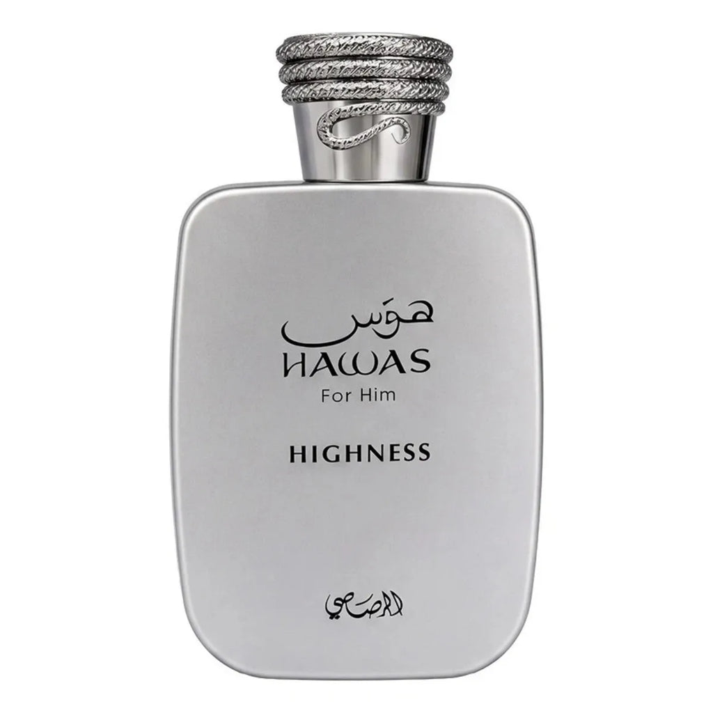 Rasasi Hawas Highness For Him EDP Perfume 100ml 3.38Oz Aromatic Fougere Woody Scent Grapefruit Lavender Amber Musk Long Lasting Fragrance Spray For Men
