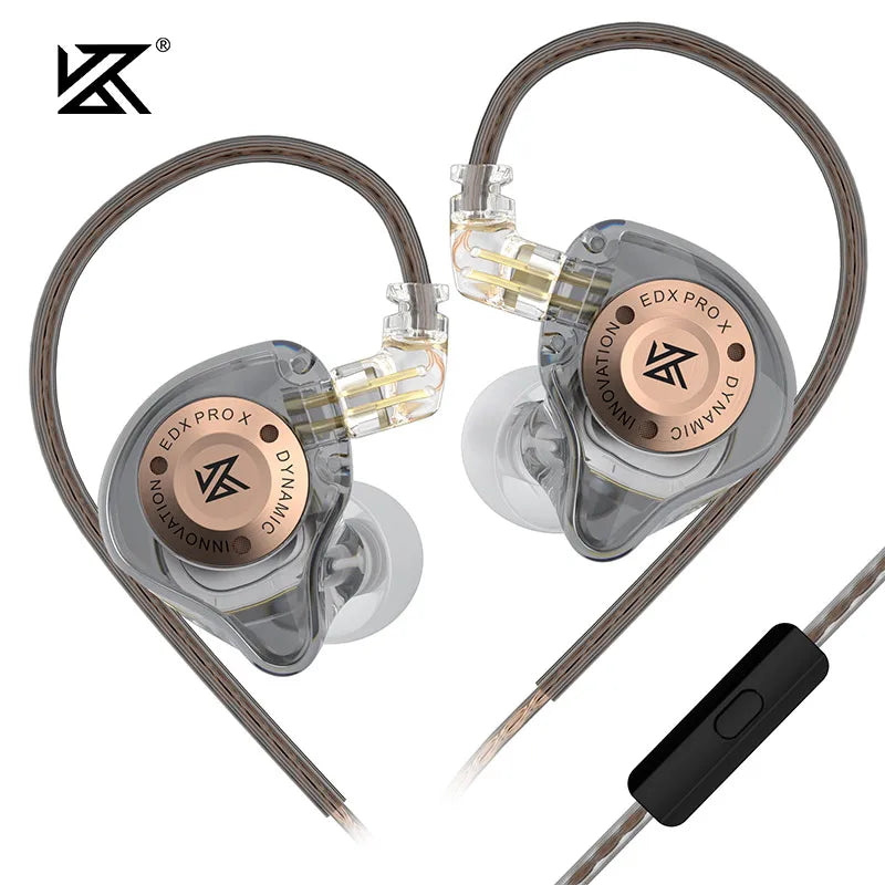 KZ EDX Pro X Single Dynamic Driver In-Ear Monitor Wired Earbuds HiFi Earphone with Detachable Cable