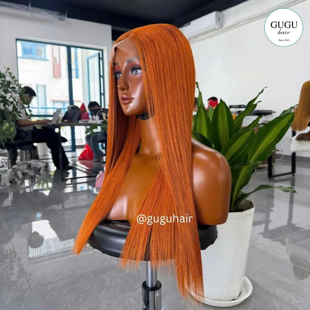 Super Double Drawn Raw Vietnamese Hair Vendor Transparent Closure Wigs Lace Bone Straight Virgin Human Hair Wig Density 250
