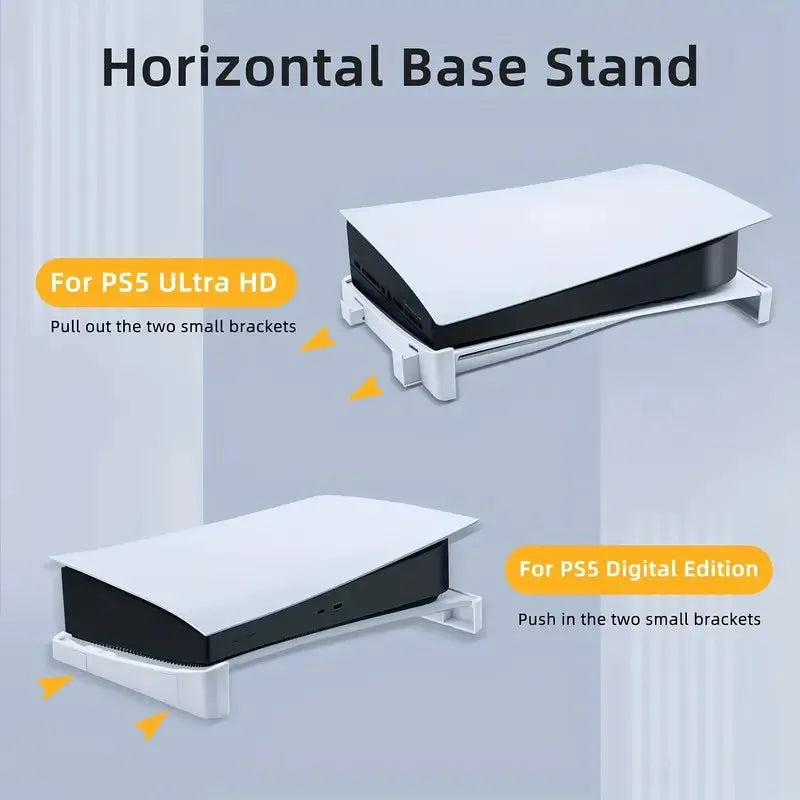 Horizontal Stand for PS5, Base Stand Accessories Compatible with Playstation 5 Disc & Digital Editions