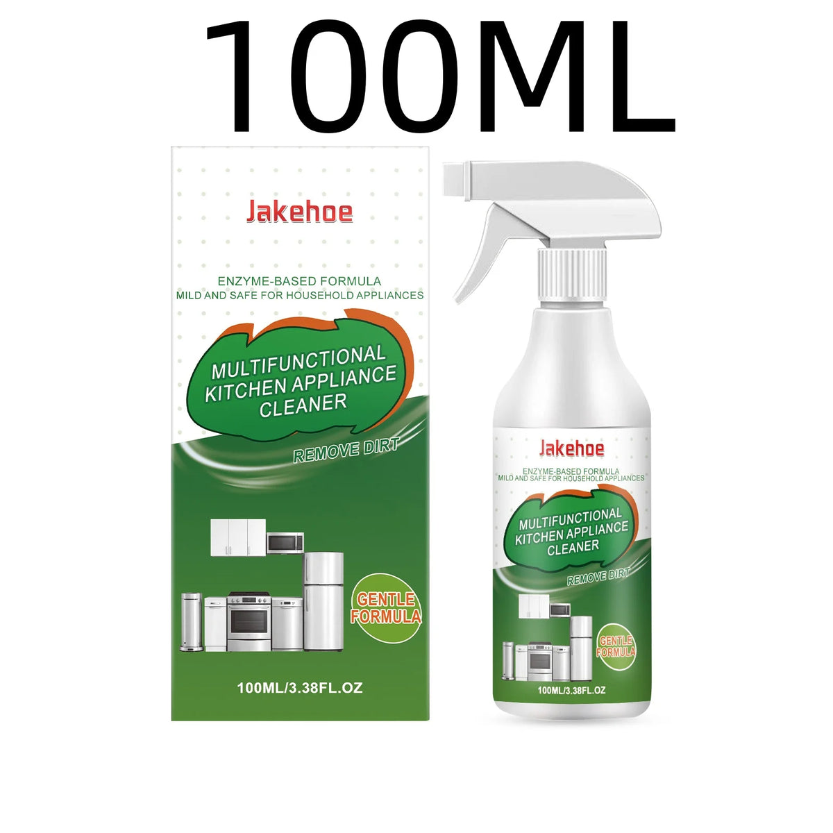 Jakehoe Kitchen Appliance Cleaner Powerful Decontamination Deep Stain Removal Refresh Kitchen Odors Multi Purpose Kitchen Spray