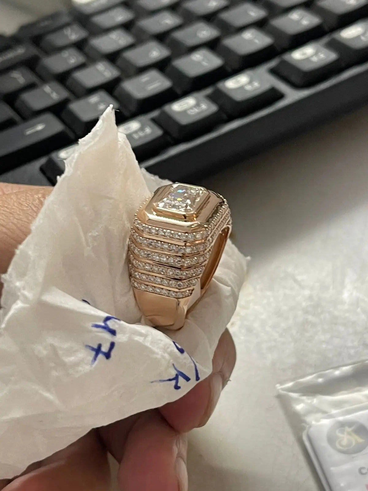 Harmonic Jewels 10K Solid Gold Tapered Baguette Cut 0.30ct Lab Grown Diamond Gold Plated Cute Pendant Custom Jewelry for Women