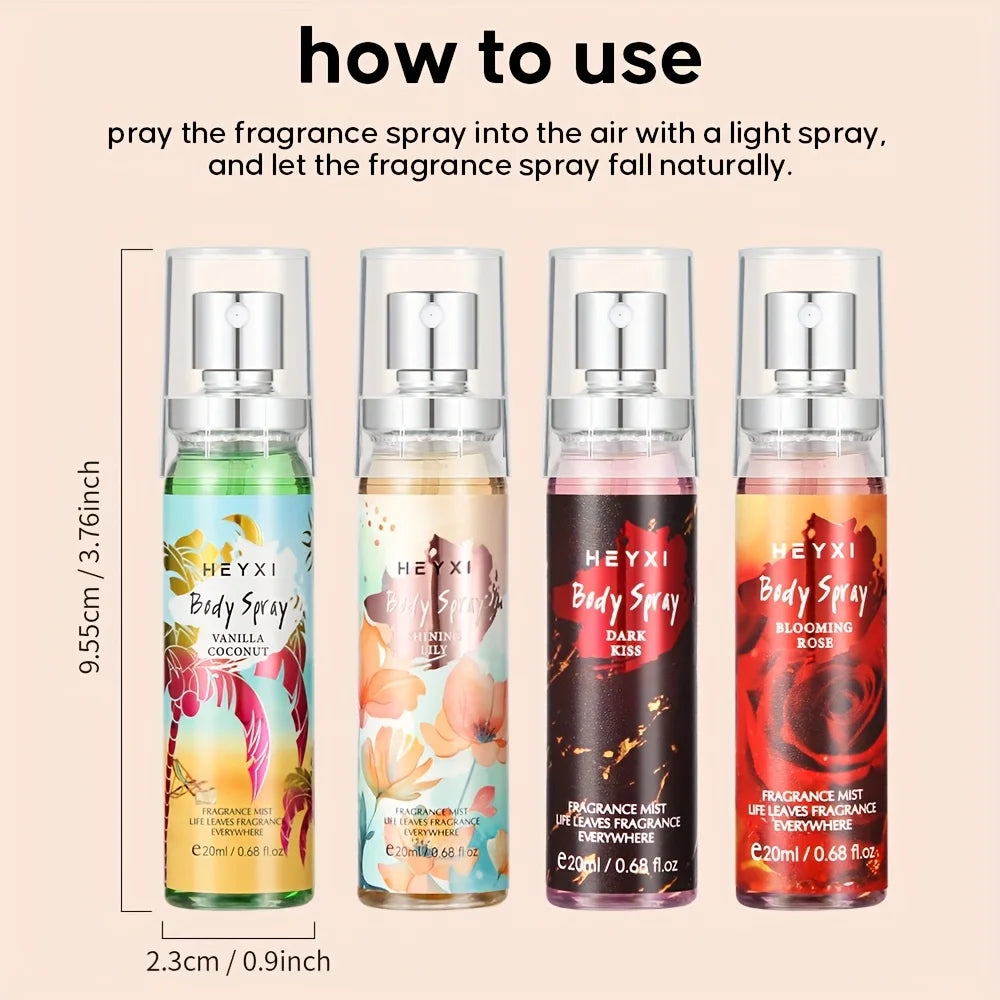 Fragrant Hair & Body Mist Floral Scent Long-Lasting Fragrance Perfect for Daily Use Dates Travel-Size Pocket Perfume Unisex