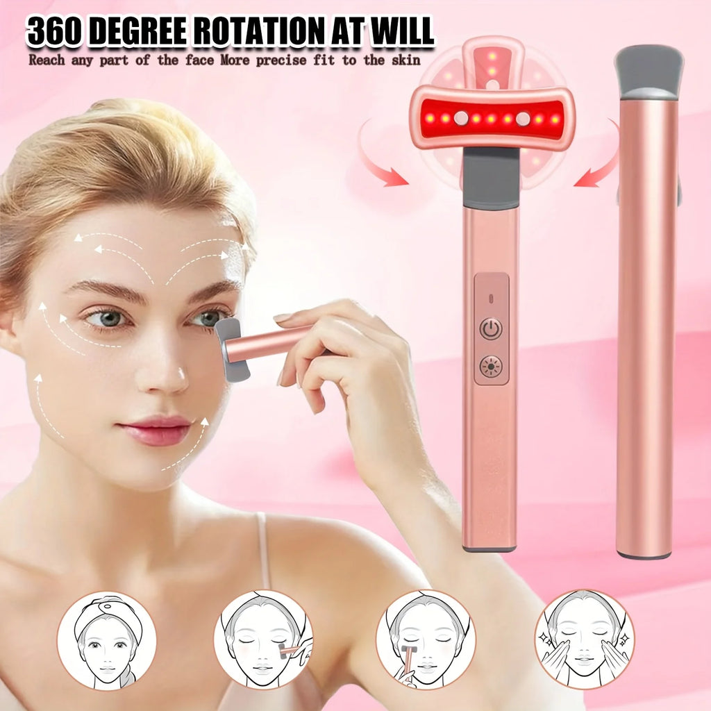 Eye Beauty Device, Multifunctional Facial and Eye Care Stick, Vibration Massager, Eye Massager, Massage Beauty Device, Rechargeable Beauty Device, Eye and Facial Massage Stick, Great Partner for Skin Care, Portable Rechargeab