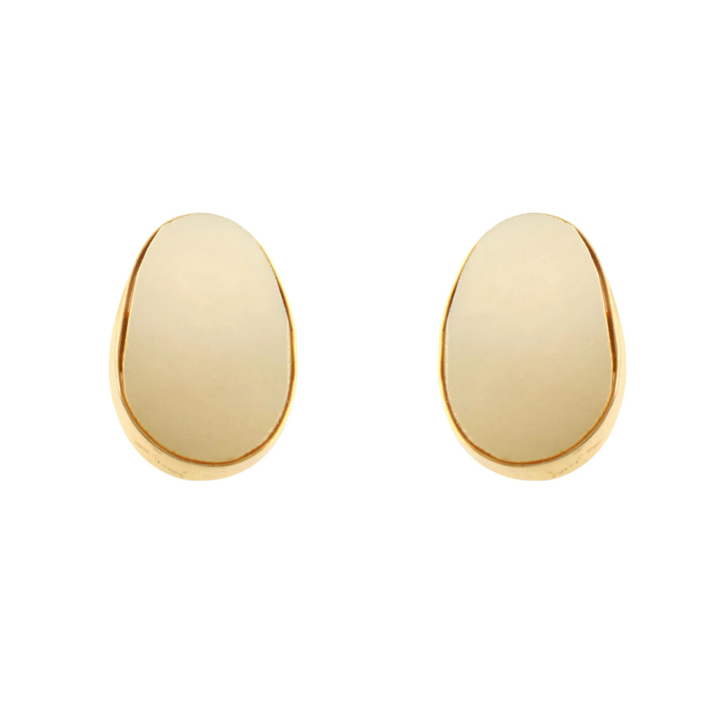 2025 New Arrivals Brass Women Chunky Gold Plated Pebble Hoop Earring Minimalist Jewelry Certified Party Handmade Customized