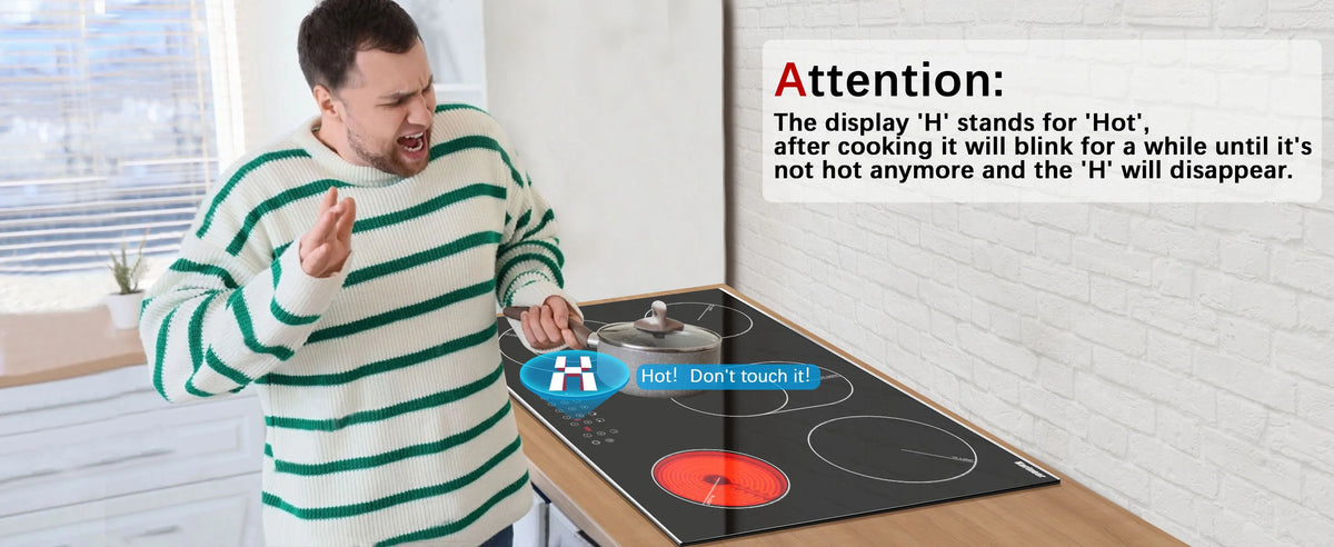 Karinear 2 Burners Electric Cooktop, 120v Plug in Ceramic Cooktop, 12 Inch Countertop & Built-in Electric Stove Top with Child Safety Lock, Timer, Over-Temperature Protection, Sensor Touch Control