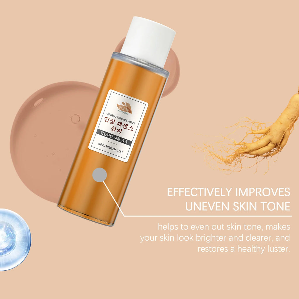 150ML Ginseng Essence Face Toner Daily Moisturizing Enhance Smoothness Improve Skin Texture Soothing Redness Oil Control Non-sticky Face Toner