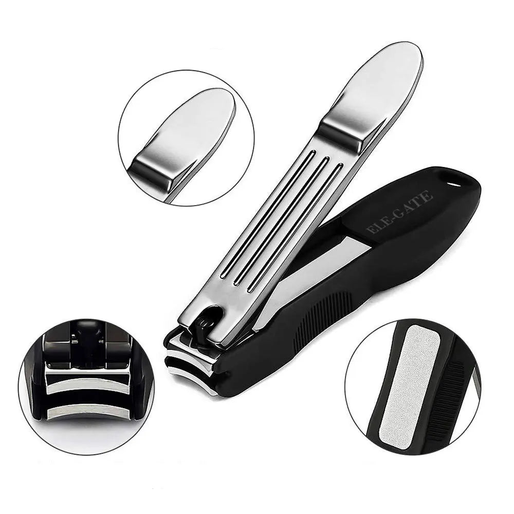 ELE-GATE Professional Stainless Steel Nail Care Tools Straight Blade Wide Jaw Opening Clipper for Baby's Fingers Toes Cuticle