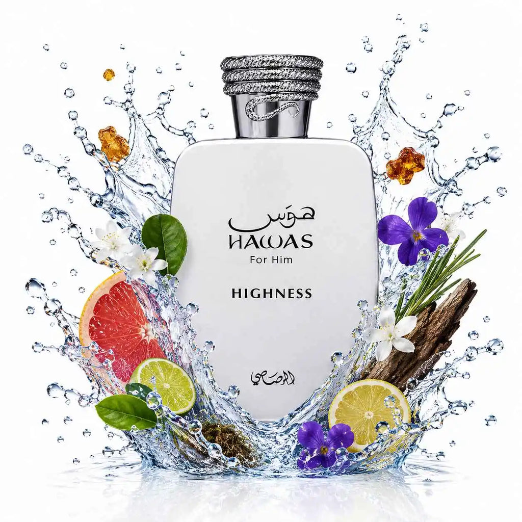 Rasasi Hawas Highness Eau de Parfum Spray for Men – Royal Oriental Woody & Spicy Amber Scent, Long-Lasting Premium Arabian Fragrance, Perfect Gift, 3.4 fl oz / 100 ml
