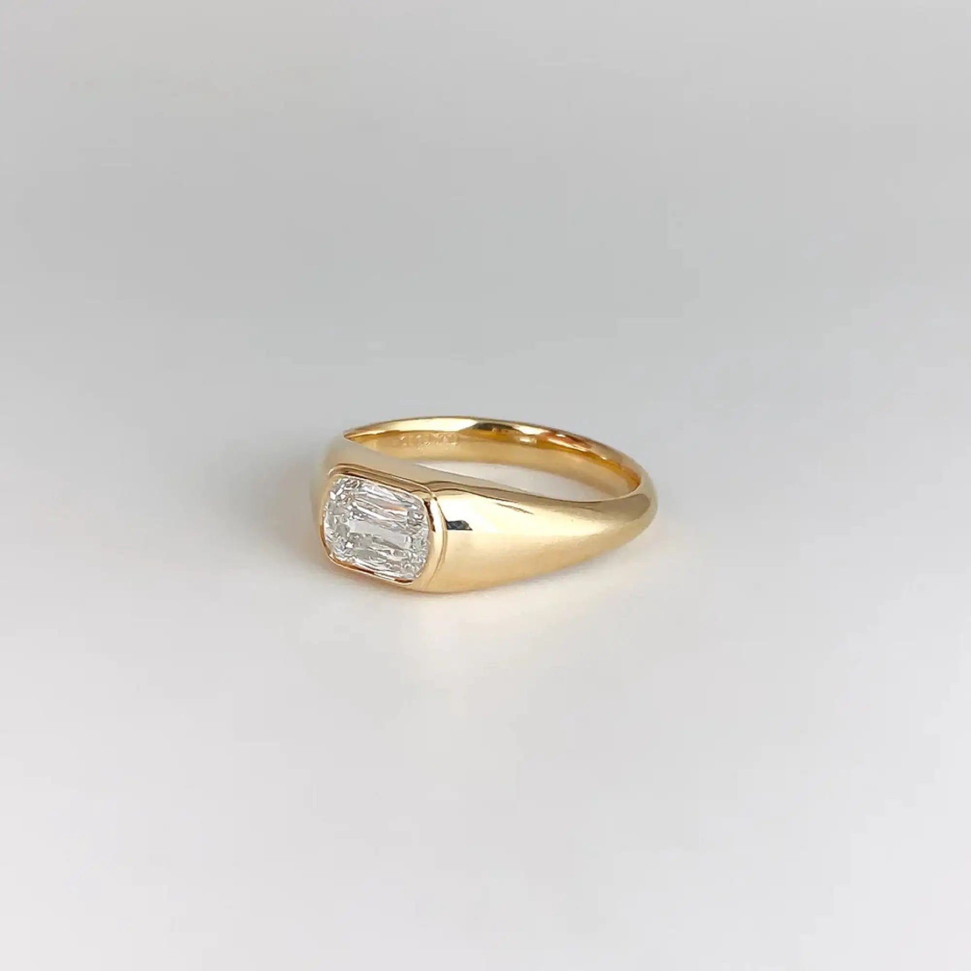 Vintage Style Cushion Cut Moissanite Diamond Solitaire Engagement Ring Bezel Set for Bridal or Anniversary Gift Gemstone Rings