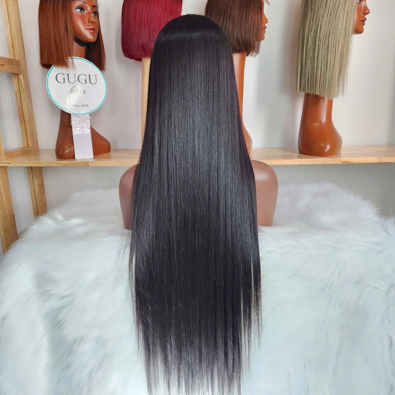 32inch 100% Virgin Vietnamese Natural Color Bone Straight Human Hair Wigs Double Drawn Long Length Small Transparent Lace Front