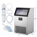ETL Certified Commercial Ice Maker Machine 160LBS/24H, 45LBS Capacity Freestanding & Under Counter Ice Maker, Clear Ice Cubes