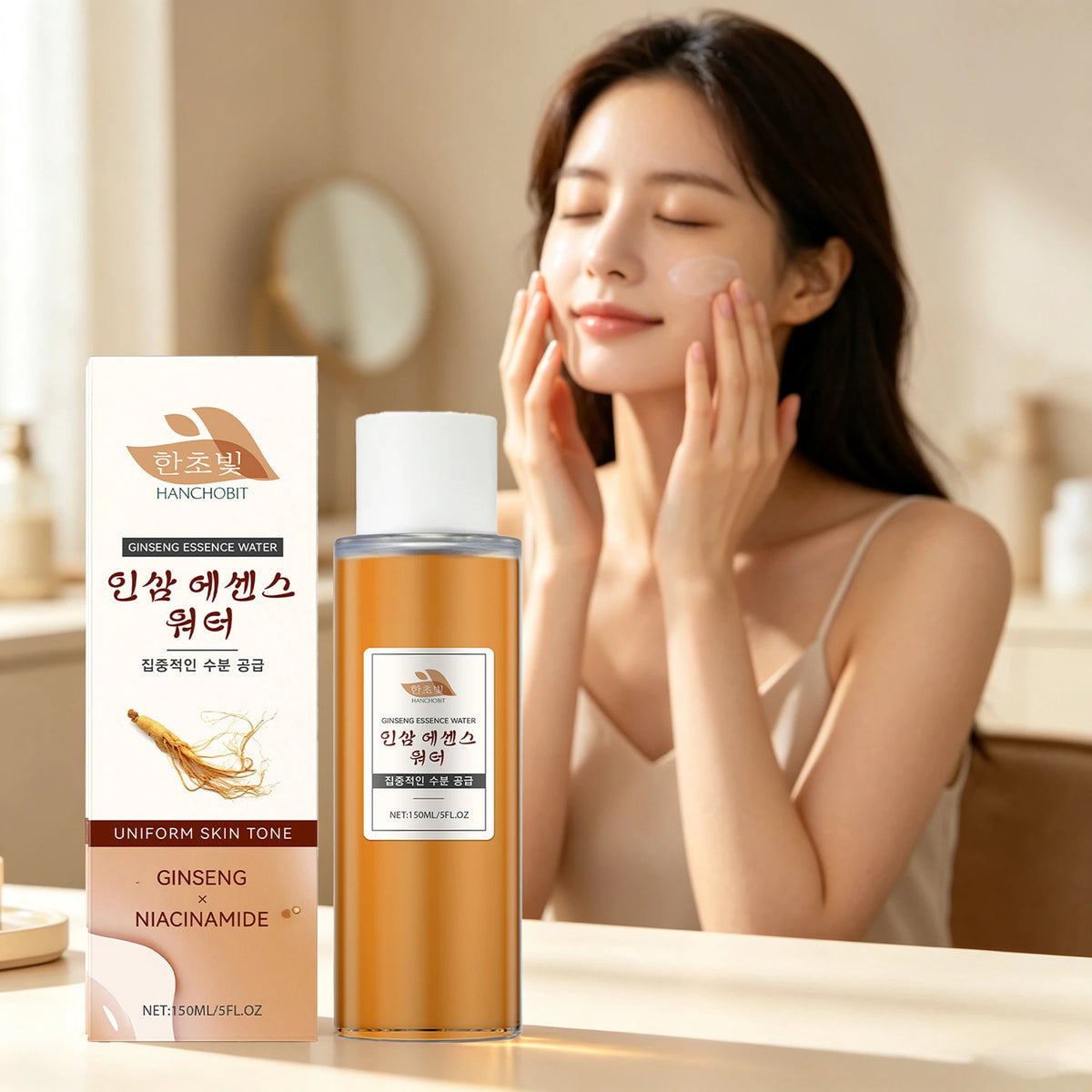150ML Ginseng Essence Face Toner Daily Moisturizing Enhance Smoothness Improve Skin Texture Soothing Redness Oil Control Non-sticky Face Toner