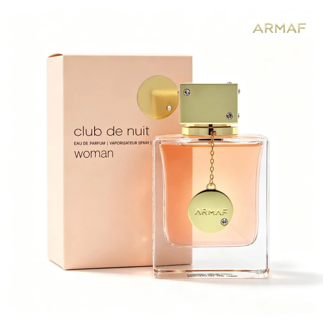 Armaf Club De Nuit Woman Eau De Parfum (3.6 oz / 105 ml) — a Rich, Floral-Fruity-Oriental Fragrance Exuding a Mature, Alluring, and Atmospheric Vibe; the Perfect Scent for an Urban Woman's Evening Date.