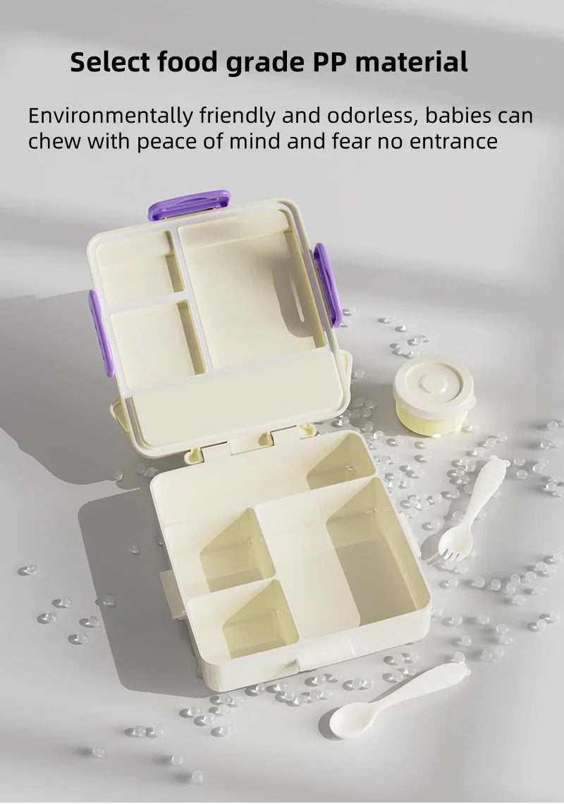 Portable Sealed Lunch Box Student Bento Box Microwave Available Heating School Office Staff Fruit Food Containers Forks Spoons