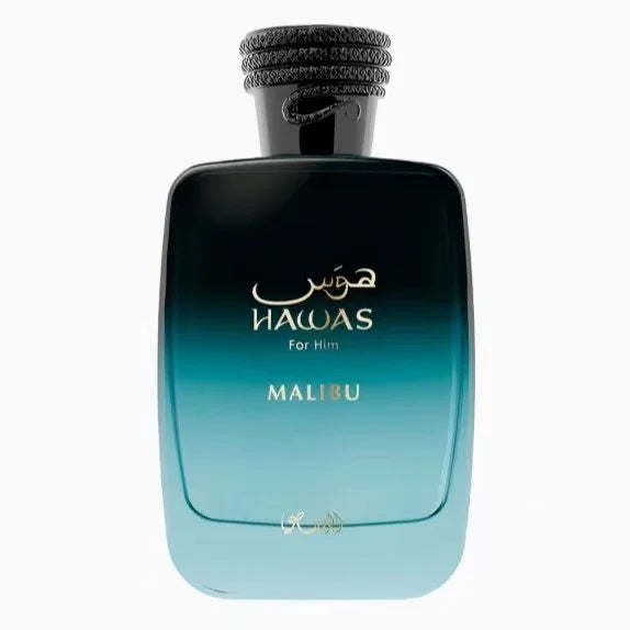 Hawas For Him Malibu Eau de Parfum 100ml 3.38fl.oz Men Aquatic Citrus Long Lasting Fragrance