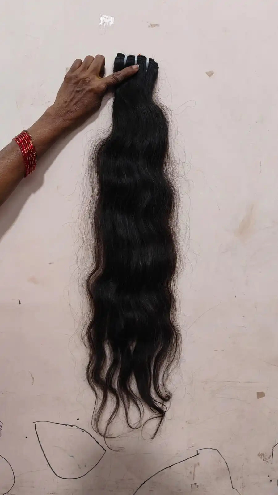 12A Hot  Wholesale South Indian Temple Hair Extension single donor Body Wave 28 Inches Straight Weft Raw Human Hair