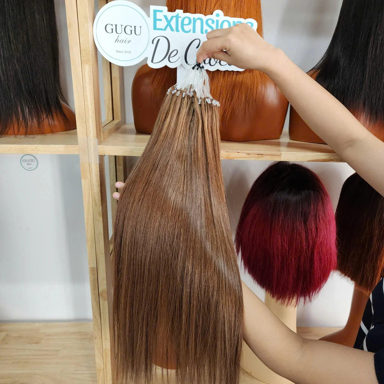Wholesale Prebonded 12A Virgin Raw Double Drawn Vietnamese Hair Extensions Micro Ring and Loop Links Micro Loop Beads Weft Hair