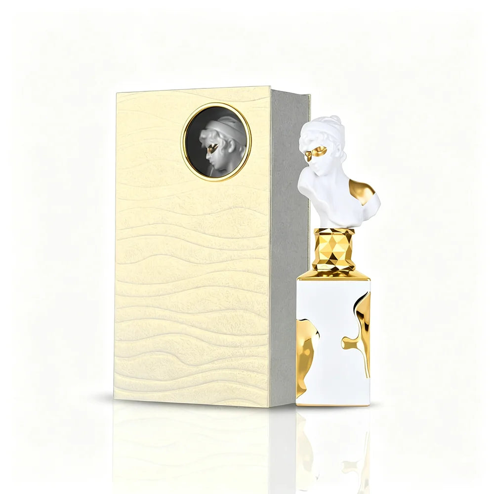 White Gold Bust Bottle Female Perfume 100ml EDP Sweet Floral Wood Scent Luxury Gift Packaging for Her Holiday Present