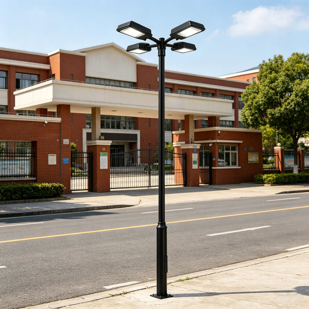 Street Light Pole, Street Lamp Post with Small Wood and Base, Weatherproof, External Lighting, Split Street Lamp Post Suitable for Outdoor Street
