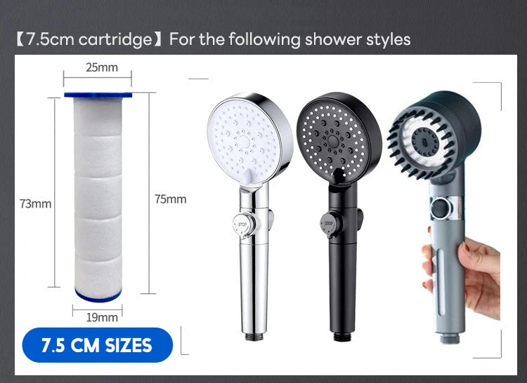 3/5/10 Pcs Shower Head Filter,Replacement Shower Head Cotton Filter Set Water Purification,Bathroom Accessories