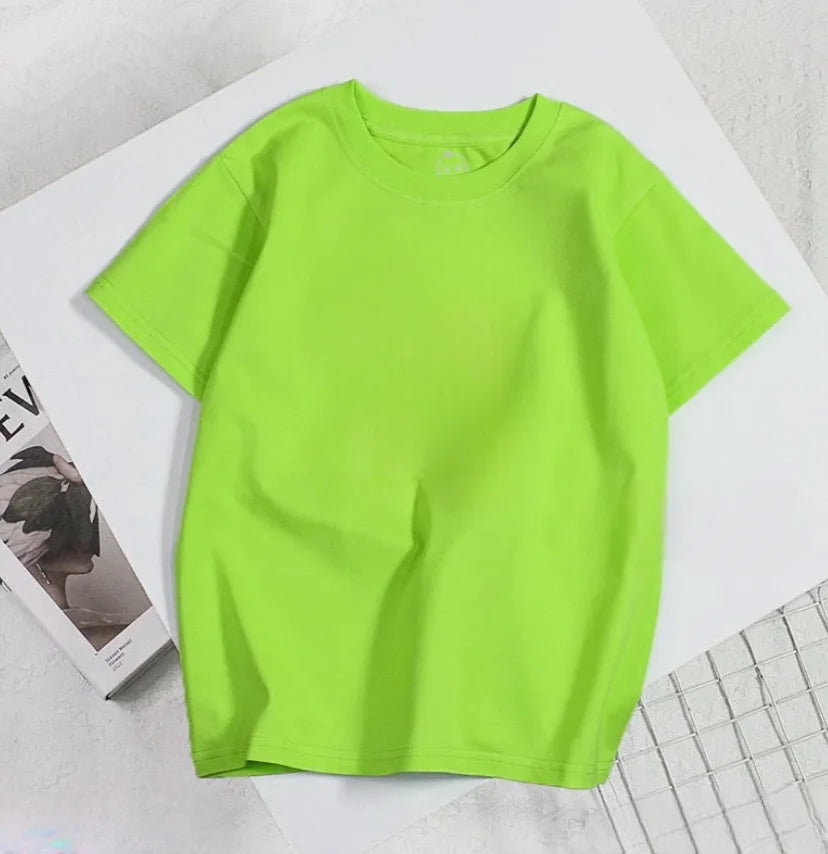 Short sleeve Front Printed (Graphic Print) Beachwear 100% polyester Lime Green T-Shirt Short Printed Casual / Streetwear