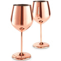 Bulk Order Vintage Style Stainless Steel Lightweight Shatterproof Wine Glass Goblet Wedding Camping for Cocktails Banquets