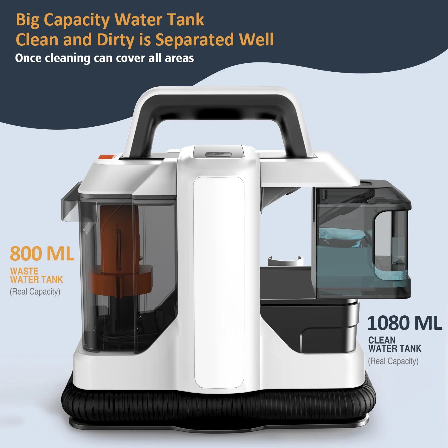 Spot Cleaner 750W 9/15KPa Handheld Carpet Cleaner for Sofa Curtain Spray Suction Integrated Machine Household Clean Machine