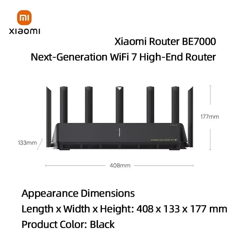 NEW Xiaomi Mi Router BE7000 Tri-Band WiFi Repeater VPN 1GB Mesh USB 3.0 IPTV 4 X 2.5G Ethernet Ports Modem Signal Amplifier -CN