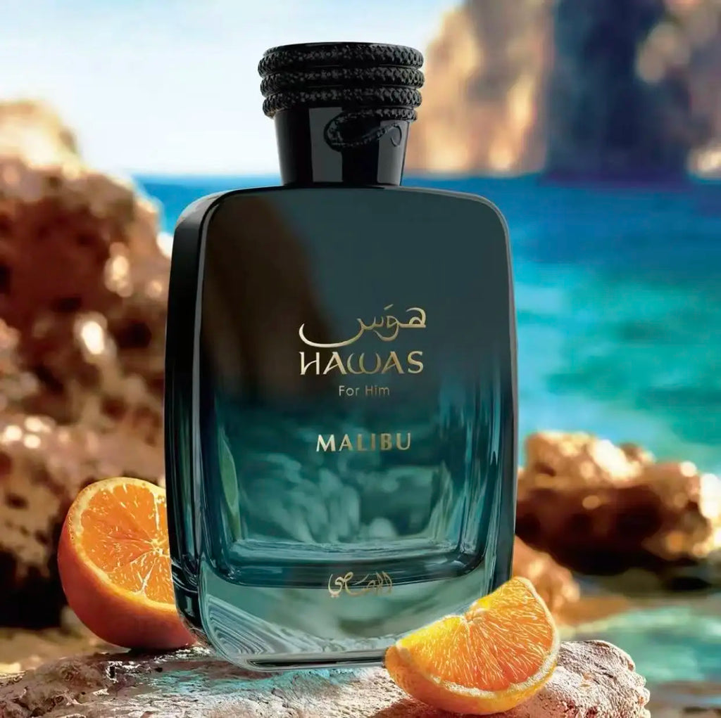 Hawas- Malibu For Him is a refreshing citrus aquatic fragrance with strange fragrance. The men's perfume is 3.4oz100ml, lasting and suitable for any venue