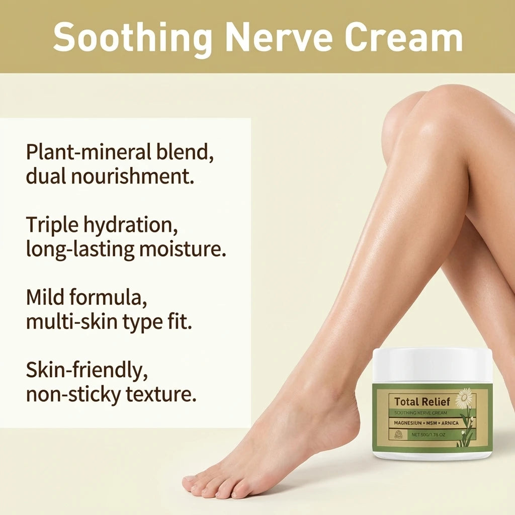 Total Relief Soothing Nerve Cream Deep Nourishing Skin Prevents Dryness Reduce Tightness Long Lasting Hydration Skin Relief Balm