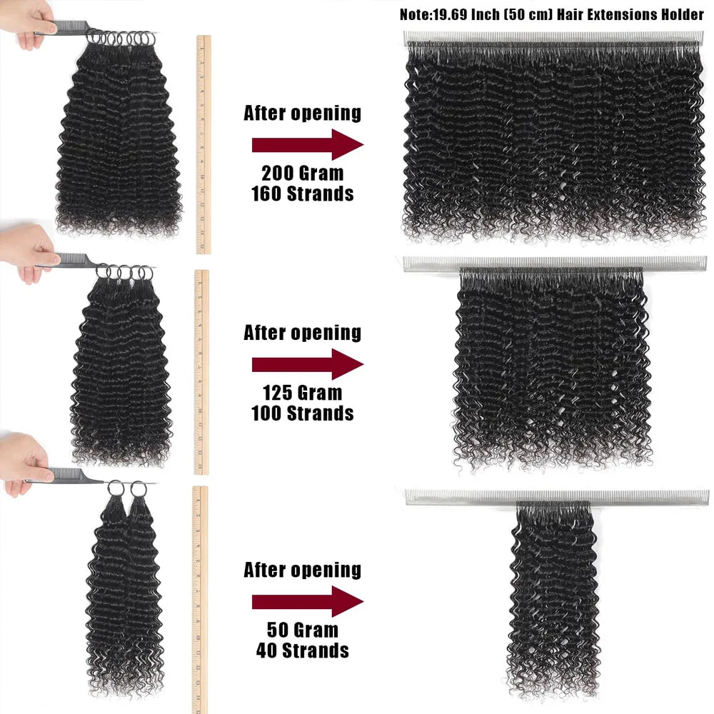 Deep Wave Pre-Separated Miracle Knots Crochet Hair For Braiding Curly Boho Braids Feather Crochet 100% Human Hair Extensions