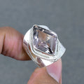 Jewelry Making Supplies Gemstone Ring Ametrine Stone Brass Wholesale Silver Plated  Wedding Rings for Engagement