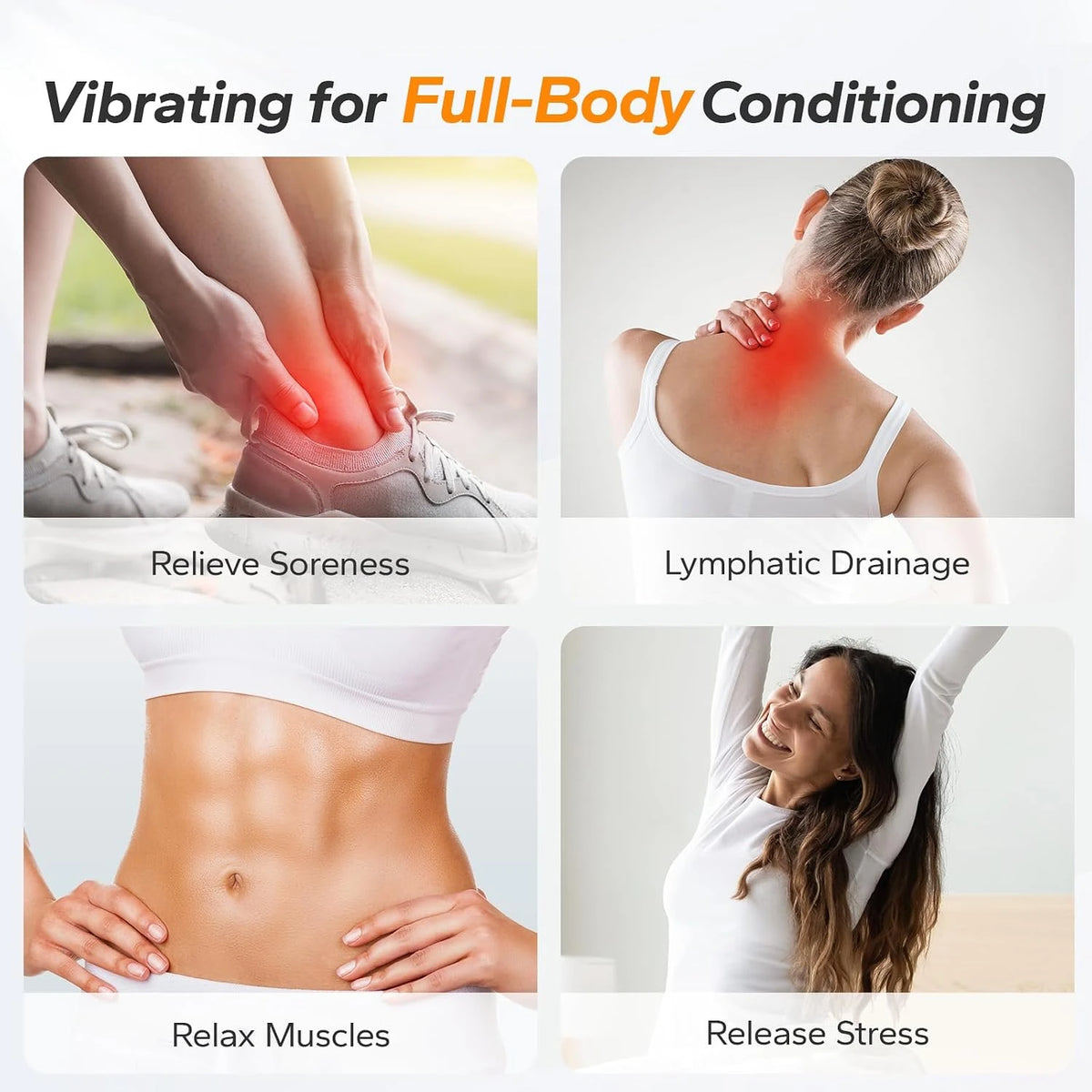 MERACH Vibration Plate Exercise Machine Whole Body Workout Power Vibrate Fitness Platform Vibration Weight Loss&Shaping
